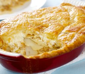 Cheese Onion Leek and Potato Pie