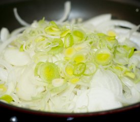 Cheese Onion Leek and Potato Pie