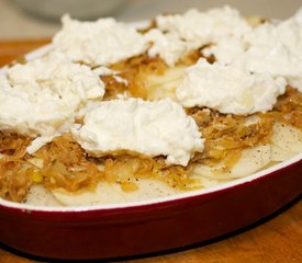 Cheese Onion Leek and Potato Pie