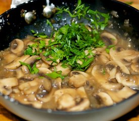 Baked Lemon Chicken with Mushroom Sauce 