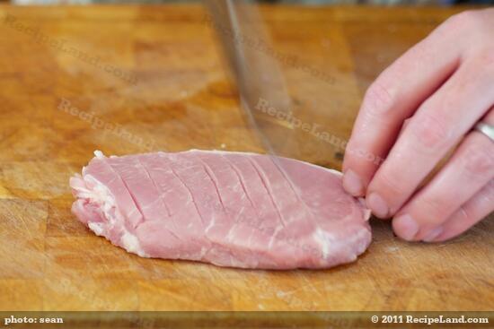Score the pork chop