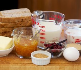 Orange Marmalade Vanilla Bean Bread Pudding