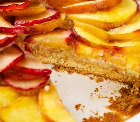 Peach and Almond Bread with Maple Glaze