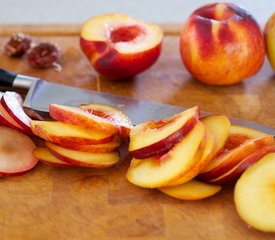 Peach and Almond Bread with Maple Glaze