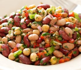 Three Bean Salad with Sweet Bell Peppers