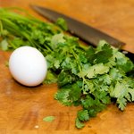 At the end, get some fresh cilantro ready.