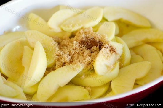 Stir in the apples, brown sugar, and cinnamon,