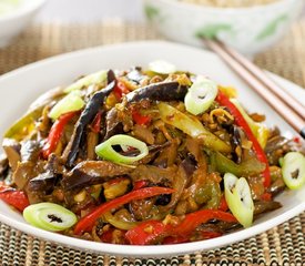 Sichuan Stir-Fry Eggplant with Bell Peppers