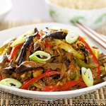 Sichuan Stir-Fry Eggplant with Bell Peppers