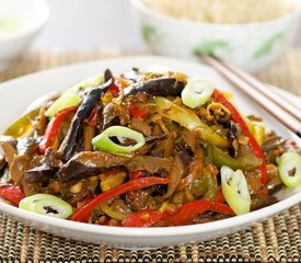 Sichuan Stir-Fry Eggplant with Bell Peppers