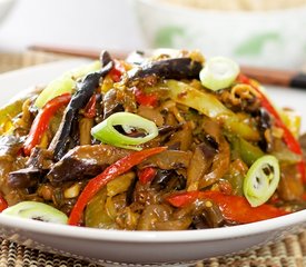 Sichuan Stir-Fry Eggplant with Bell Peppers