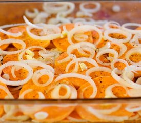 Sweet Potato, Cheese And Onion Casserole