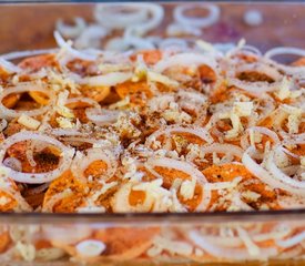 Sweet Potato, Cheese And Onion Casserole