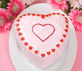 Fudgey Valentine Cake