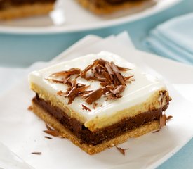 Chocolate Pumpkin Layered Cheesecake Bars 