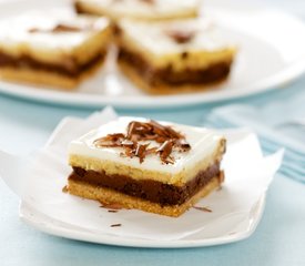 Chocolate Pumpkin Layered Cheesecake Bars 