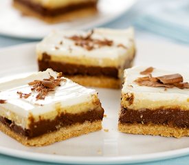 Chocolate Pumpkin Layered Cheesecake Bars 