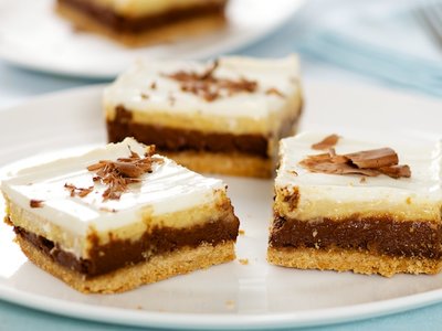 Chocolate Pumpkin Layered Cheesecake Bars 