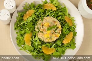 Arugula Salad Orange Couscous and Citrus Vinaigrette