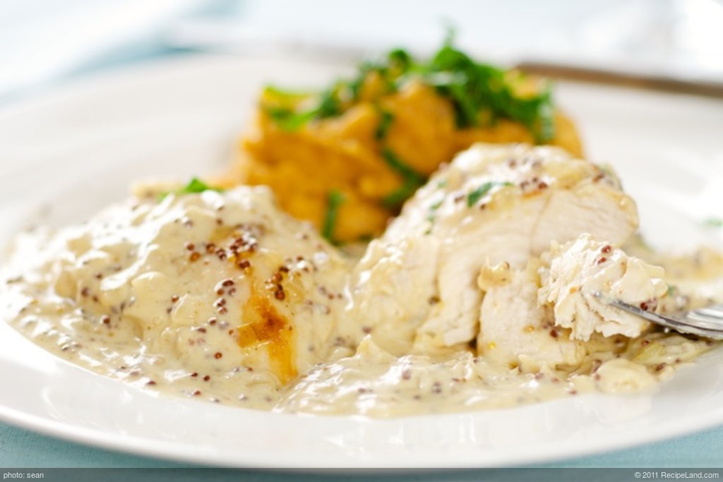 Easy One Pan Triple-Mustard Chicken Dijon