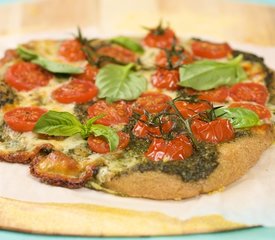 Basil Pesto Cherry Tomato Pizza