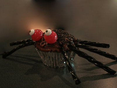 Scary Spider Cupcakes