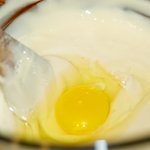 Add the eggs, beat until smooth.