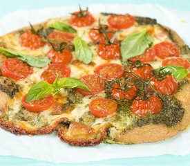 Basil Pesto Cherry Tomato Pizza