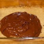 Pour the chocolate pumpkin mixture into the baked crust,