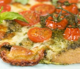 Basil Pesto Cherry Tomato Pizza