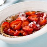 Baked German Pancakes with Fresh Strawberries