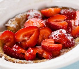 Baked German Pancakes with Fresh Strawberries