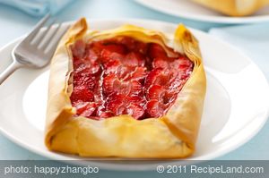 Strawberry and Almond Phyllo Tart 