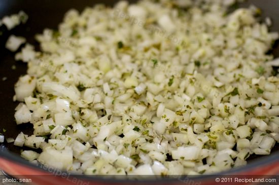 Sauté 4 minutes or until onion begins to brown. 