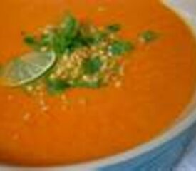 Carrot-Peanut Soup (Lacto Vegetarian)