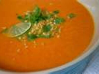 Carrot-Peanut Soup (Lacto Vegetarian)