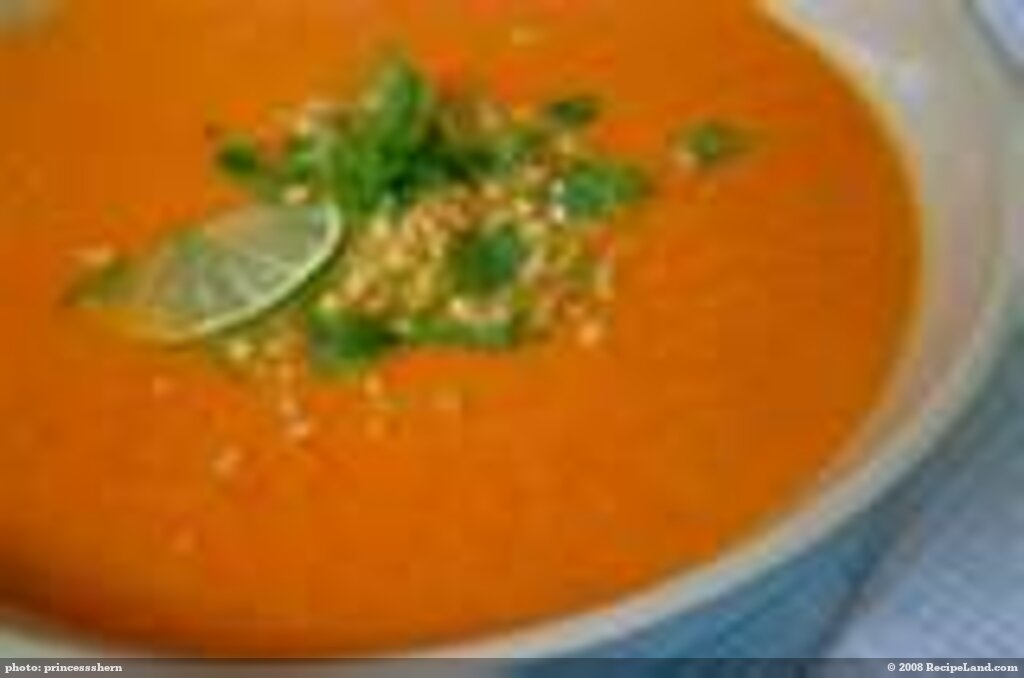 Carrot-Peanut Soup (Lacto Vegetarian)