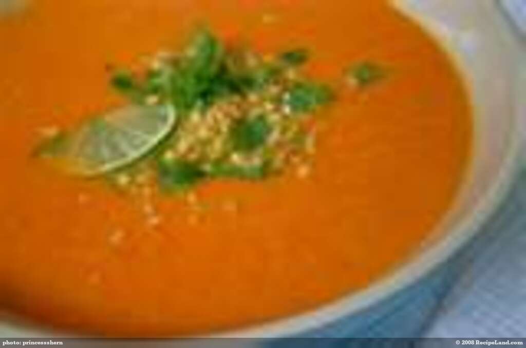 Carrot-Peanut Soup (Lacto Vegetarian) recipe