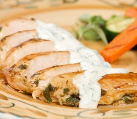 Marjoram Grilled Chicken with Dill/Chive Sauce