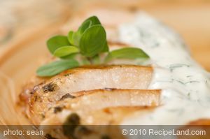 Marjoram Grilled Chicken with Dill/Chive Sauce