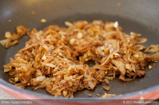 Cook until the onions become brown and caramelized, about 15 minutes.