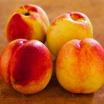Next wash a few fresh peaches.