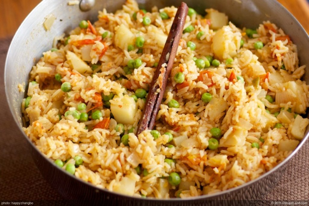 Exotic Spiced Pea Pilaf