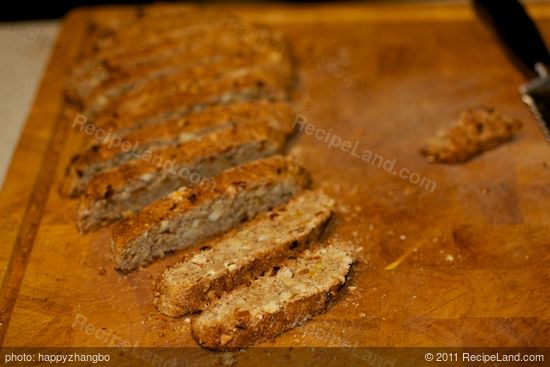 Cut logs from sides of pan if necessary. 