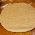 Roll out the dough on a floured surface into a 12 by 6-inch rectangle. 
