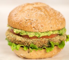 Bean Veggie Burgers with Mexican Spicy Guacamole