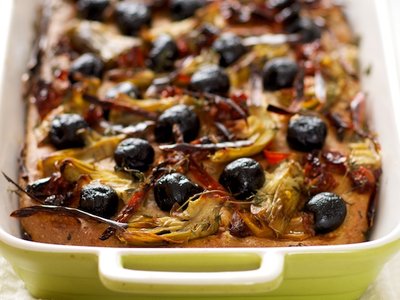 Artichoke Hearts, Olives, Sun-Dried Tomato and Red Chili Bread