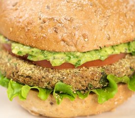 Bean Veggie Burgers with Mexican Spicy Guacamole