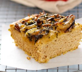 Caramelized Shallots, Basil-Olive Oil and Goat Cheese Bread