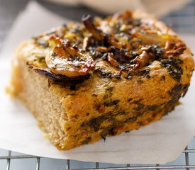 Caramelized Shallots, Basil-Olive Oil and Goat Cheese Bread